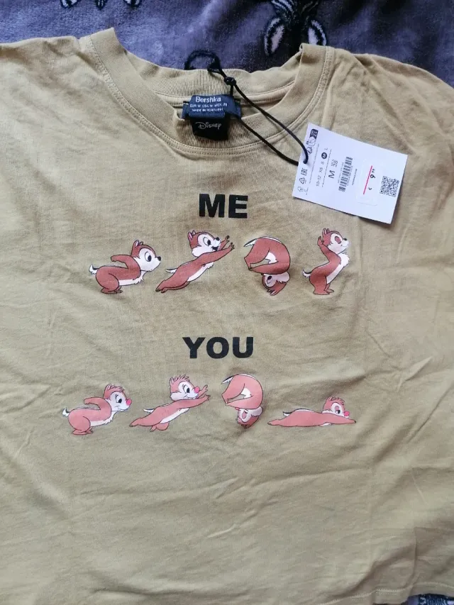 Camiseta Bershka Disney Chip y Dale Talla M