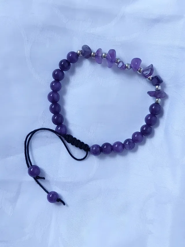 Bracciale con pietre Ametista