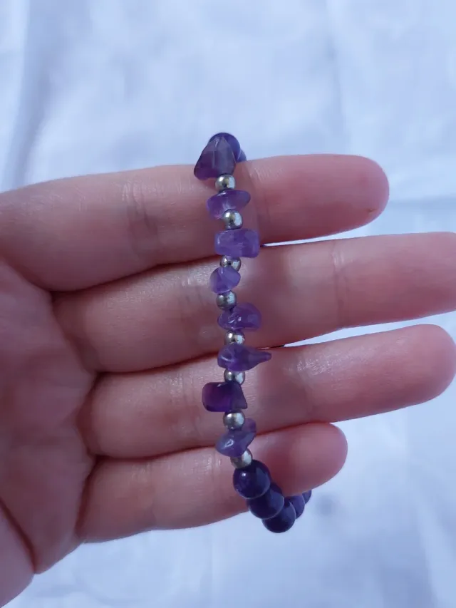 Bracciale con pietre Ametista