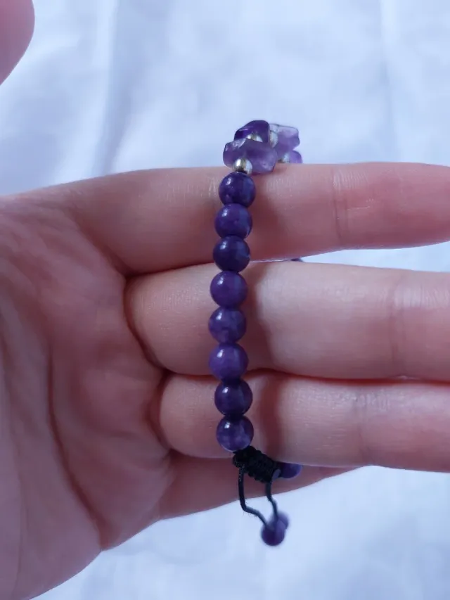 Bracciale con pietre Ametista