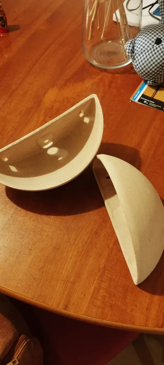 2 apliques de pared cerámica beige