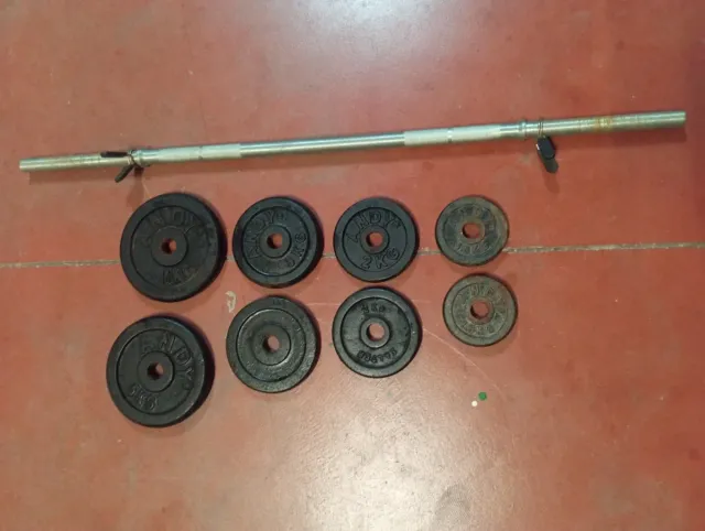 Barra de pesas con discos