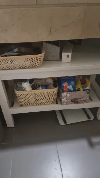 Mueble baño Ikea Hemnes madera blanco