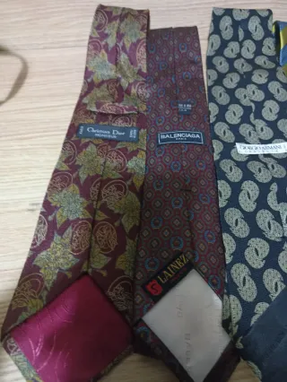 Lotes de Corbatas de Diseñador: Dior, Armani, Bale