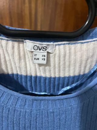Top de punto OVS rayas azul y blanco Talla XS