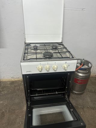 Cocina de gas butano con horno