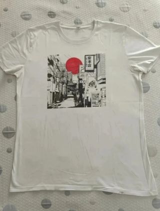 Camiseta Blanca Japón Talla XL Diseño Japón - Ropa
