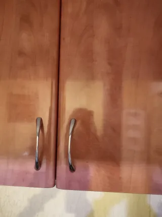 Conjunto Armarios Cocina Madera Burdeos