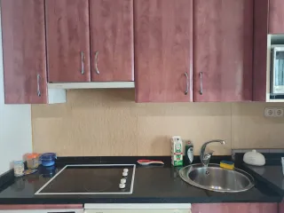 Conjunto Armarios Cocina Madera Burdeos