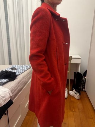 Cappotto donna lana rosso