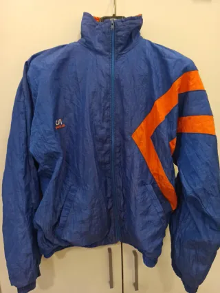 Giacca Vintage Taglia S Blu Arancione