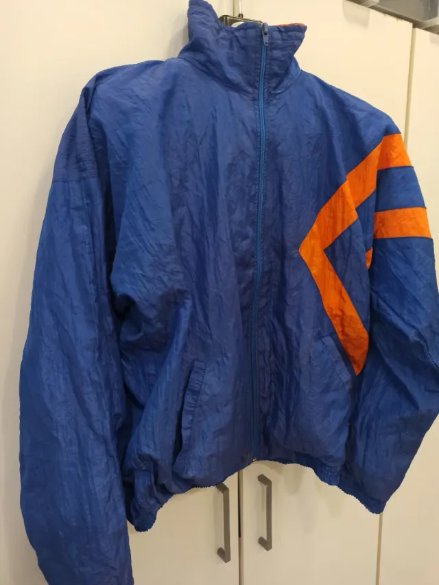 Giacca Vintage Taglia S Blu Arancione