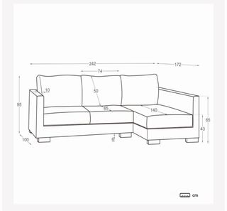 Sofá Chaise Longue Banak Milú 3 Plazas