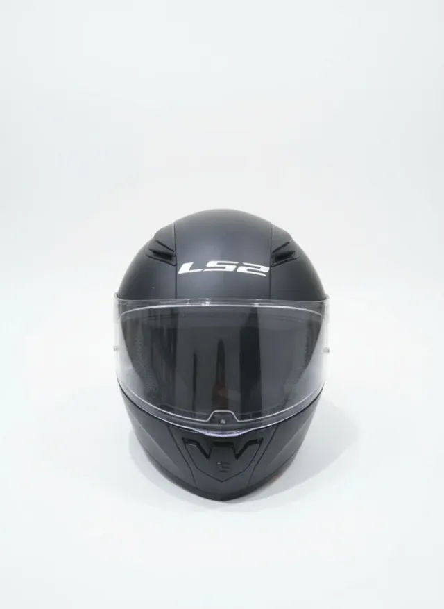 Casco Moto LS2 Negro Visera Transparente, Talla XS