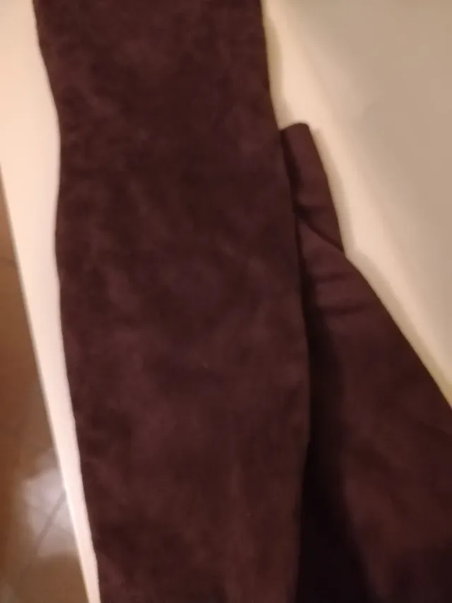 Stivali marroni tacco alto plateau