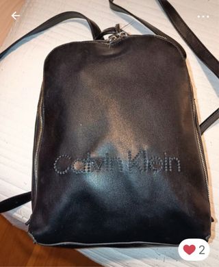 Mochila Calvin Klein Piel Negra