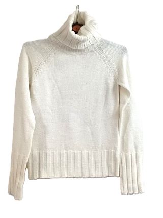 Jersey blanco cuello alto talla XL