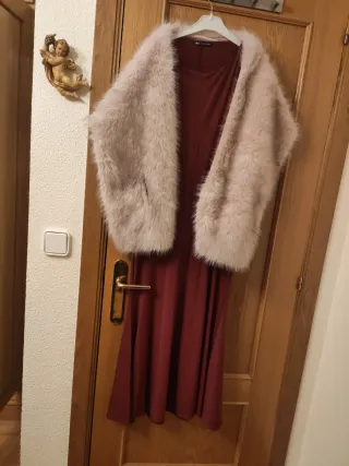 Estola ceremonia beige/rosa