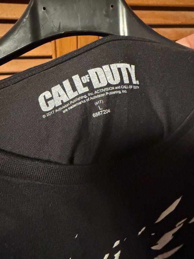 Camiseta Call of Duty Calavera Negra Talla L