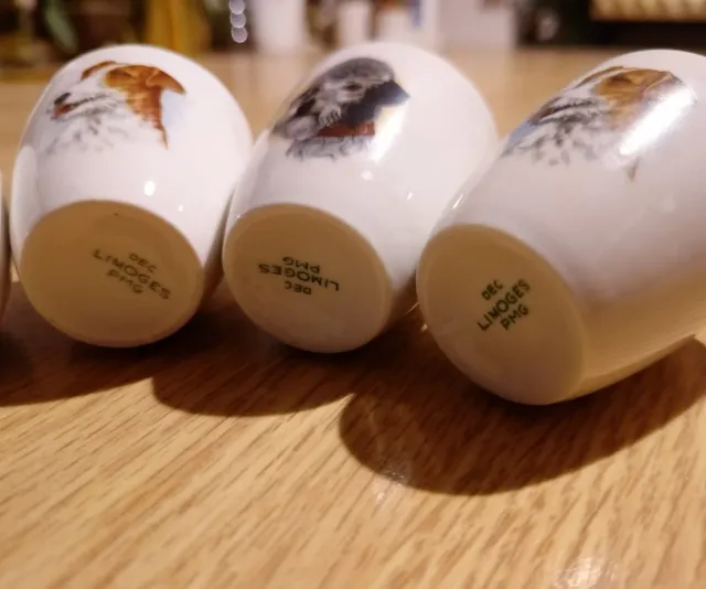 5 Vasos de Licor Limoges Perros