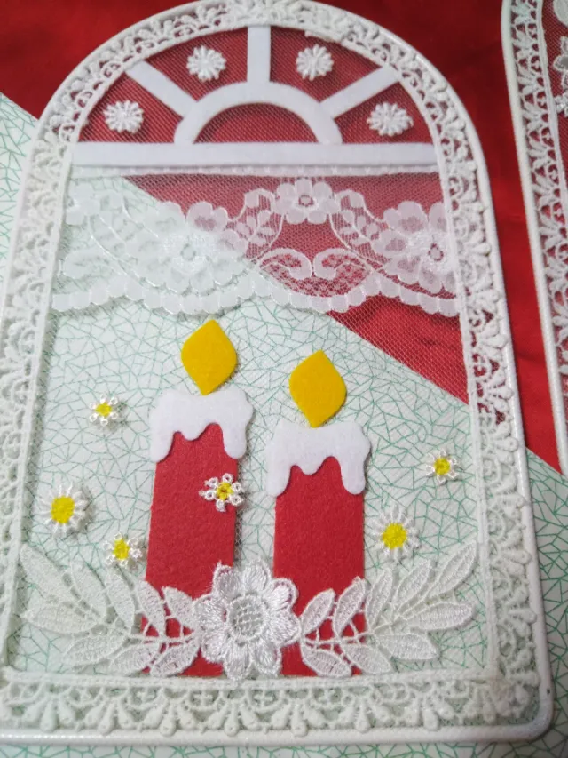 Decorazione Belga Natale Candele e Pupazzo di Neve