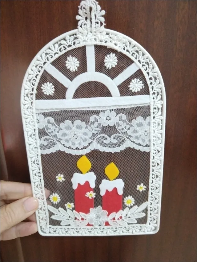 Decorazione Belga Natale Candele e Pupazzo di Neve