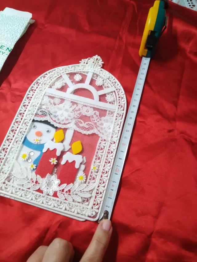 Decorazione Belga Natale Candele e Pupazzo di Neve