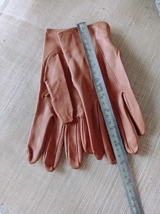 Guantes de Piel para Señora , color Camel