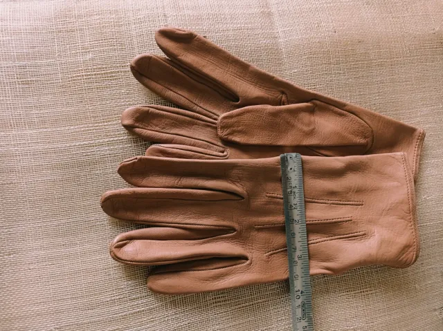 Guantes de Piel para Señora , color Camel