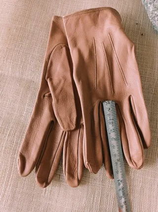 Guantes de Piel para Señora , color Camel