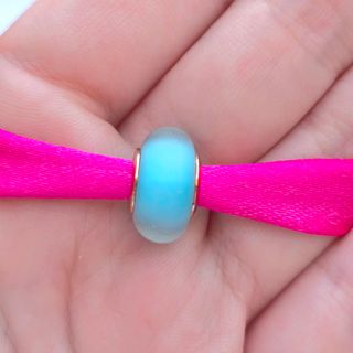 CHARM MURANO AZUL TURQUESA ROSE GOLD