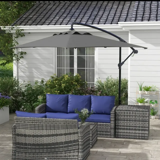 Sombrilla para Jardín con 4 bases