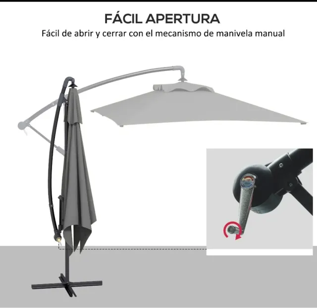 Sombrilla para Jardín con 4 bases