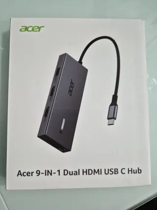 Hub Acer 9 en 1 Dual HDMI USB C