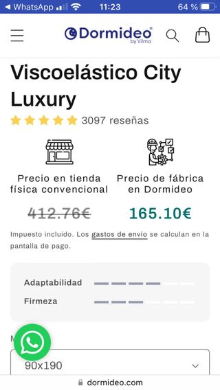 Colchón Viscoelástico Dormideo Luxury