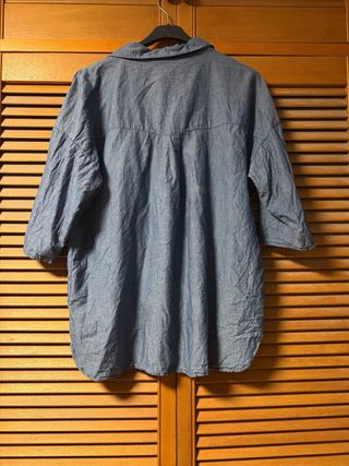 Camisa vaquera Bershka manga corta