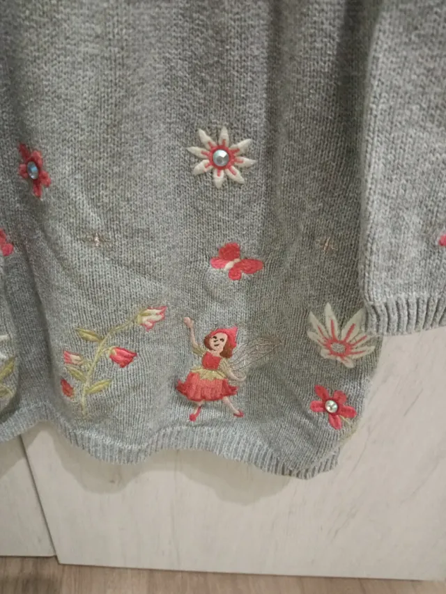 Vestido invierno niña bordado T4-5