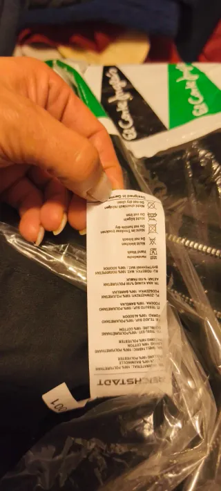 Espero oferta Chaqueta de cuero negra para hombre