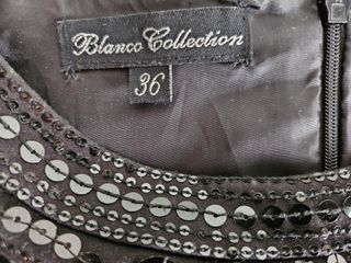 Vestido fiesta negro lentejuelas Blanco