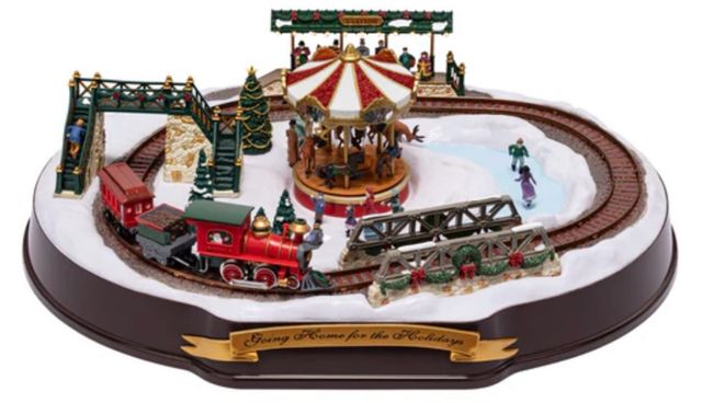 Tren Navideño Mr. Christmas con Tiovivo