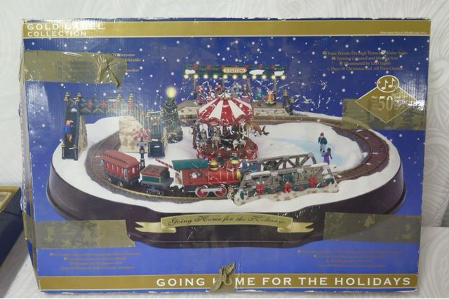 Tren Navideño Mr. Christmas con Tiovivo