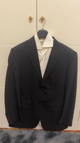 Traje Grisby Negro Rayas