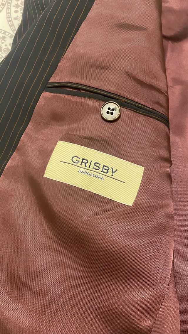 Traje Grisby Negro Rayas