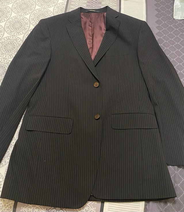 Traje Grisby Negro Rayas