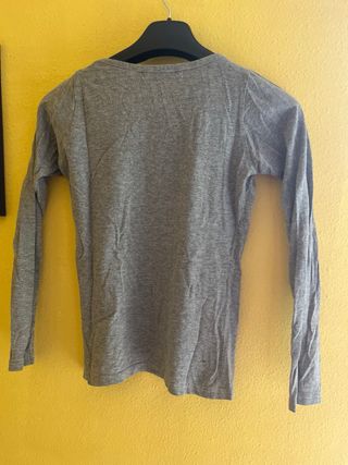 Camiseta Inside gris manga larga talla S