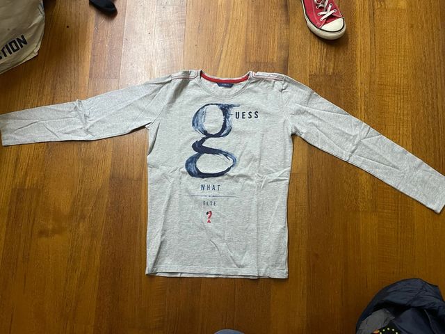 Guess T-shirt manica lunga grigia bambino