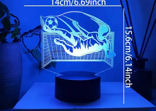 Lámpara LED 3D Fútbol Personalizable