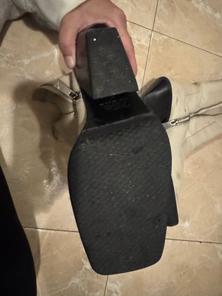 Botines Zara Piel Crema Talla 41