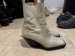 Botines Zara Piel Crema Talla 41