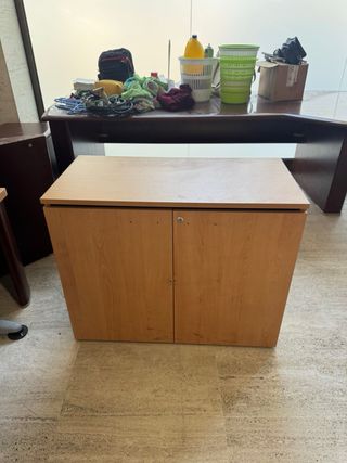 Escritorio de oficina modular madera y metal